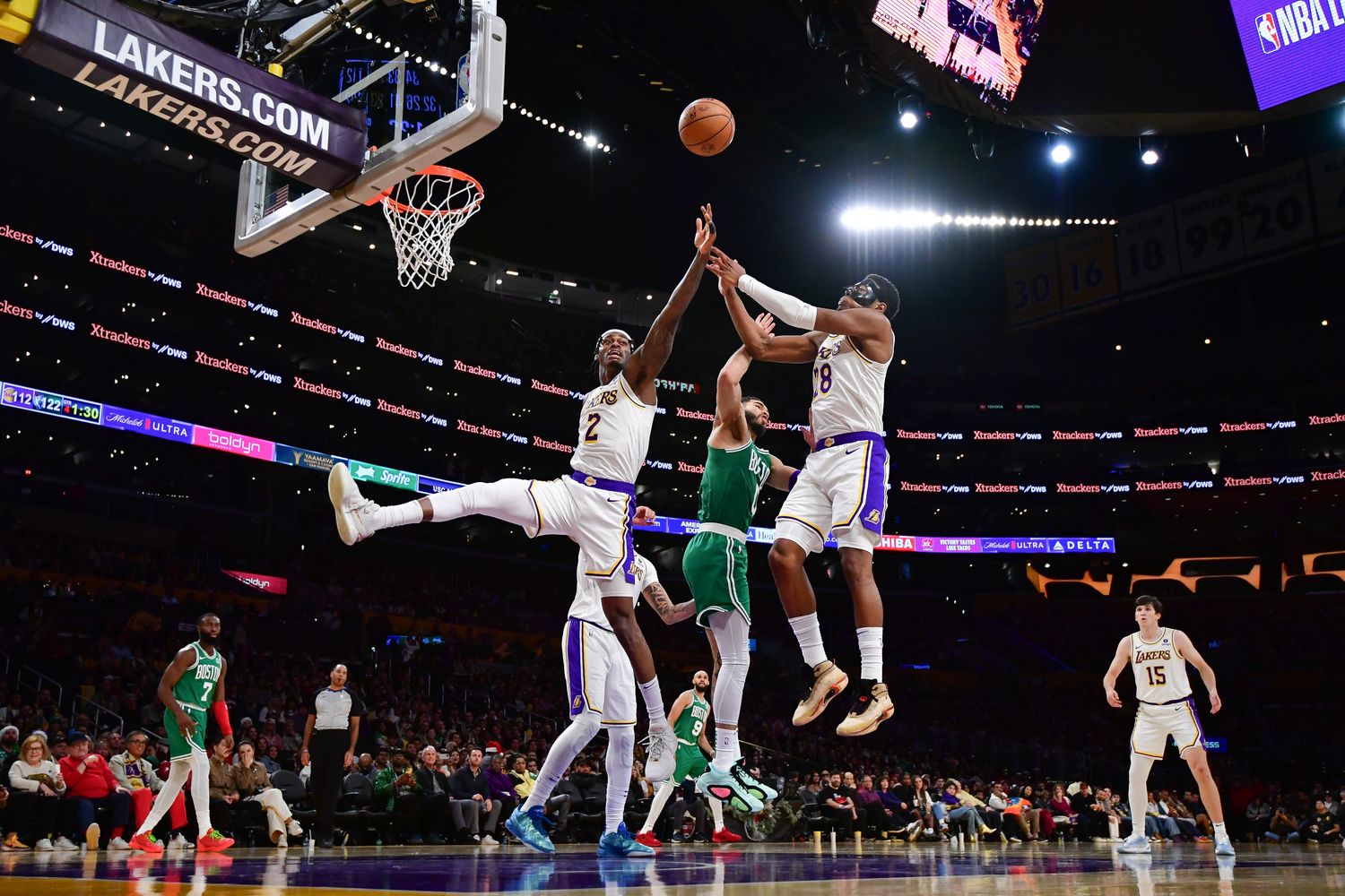 jaylen brown jarred vanderbilt jayson tatum rui hachimura austin reaves boston celtics